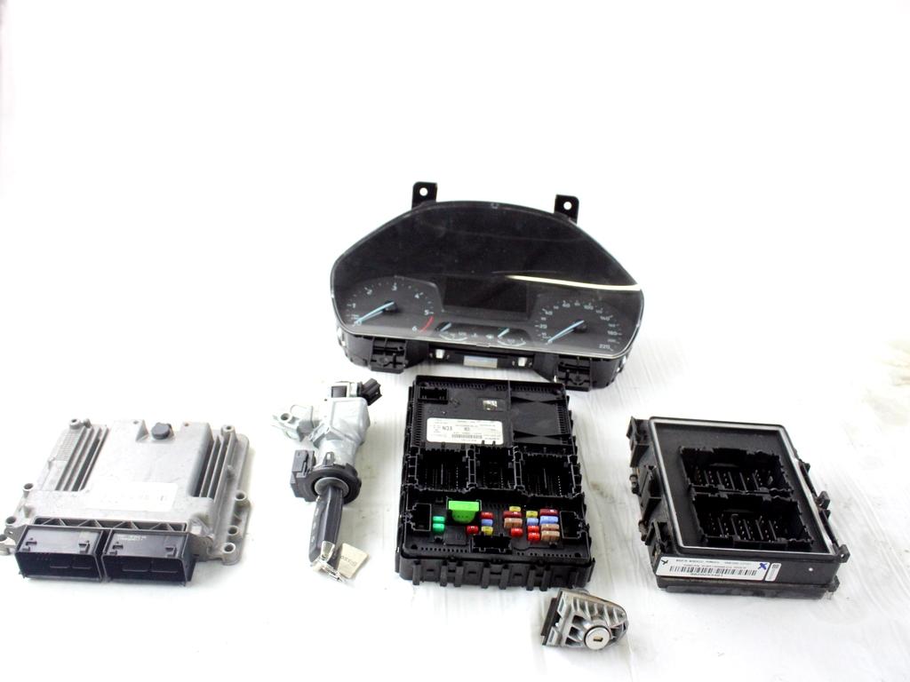 HA6A-12A650-VB KIT ACCENSIONE AVVIAMENTO FORD FIESTA 1.5 D 63KW 6M 5P (2018) RICAMBIO USATO CON CENTRALINA MOTORE, QUADRO STRUMENTI CONTACHILOMETRI, BLOCCHETTI ACCENSIONE APERTURA CON CHIAVE HU5T-15604-ECN H1BT-14D068-CG