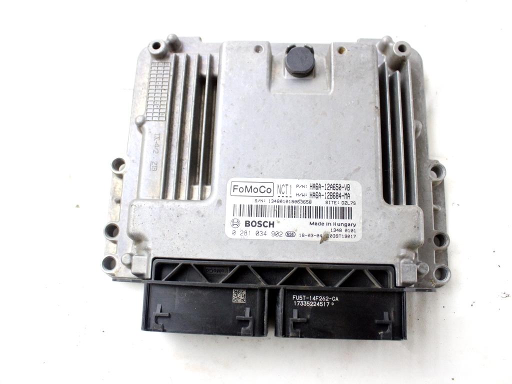 HA6A-12A650-VB KIT ACCENSIONE AVVIAMENTO FORD FIESTA 1.5 D 63KW 6M 5P (2018) RICAMBIO USATO CON CENTRALINA MOTORE, QUADRO STRUMENTI CONTACHILOMETRI, BLOCCHETTI ACCENSIONE APERTURA CON CHIAVE HU5T-15604-ECN H1BT-14D068-CG