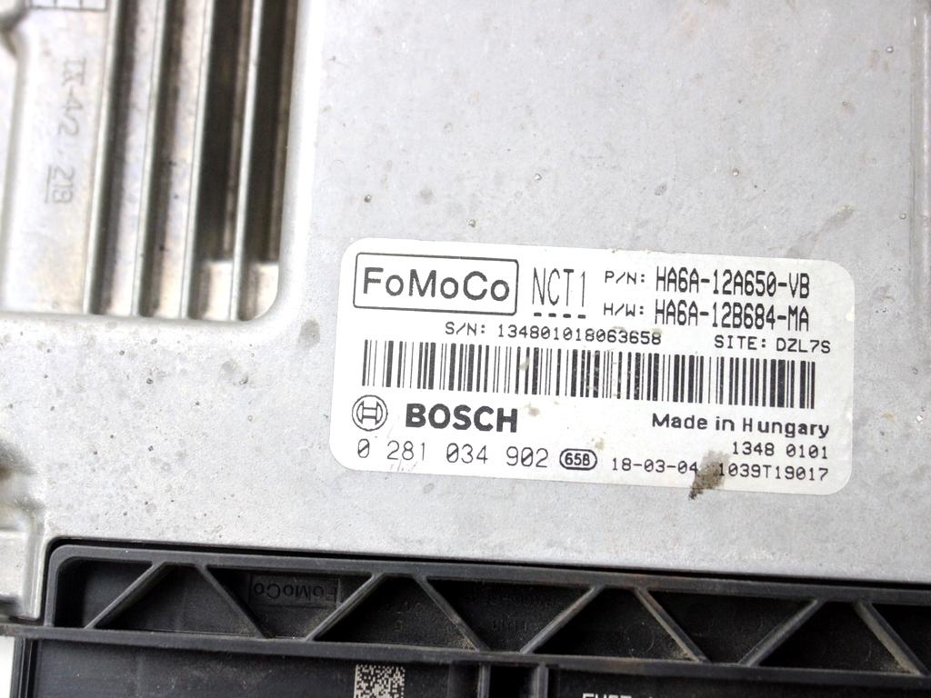 HA6A-12A650-VB KIT ACCENSIONE AVVIAMENTO FORD FIESTA 1.5 D 63KW 6M 5P (2018) RICAMBIO USATO CON CENTRALINA MOTORE, QUADRO STRUMENTI CONTACHILOMETRI, BLOCCHETTI ACCENSIONE APERTURA CON CHIAVE HU5T-15604-ECN H1BT-14D068-CG