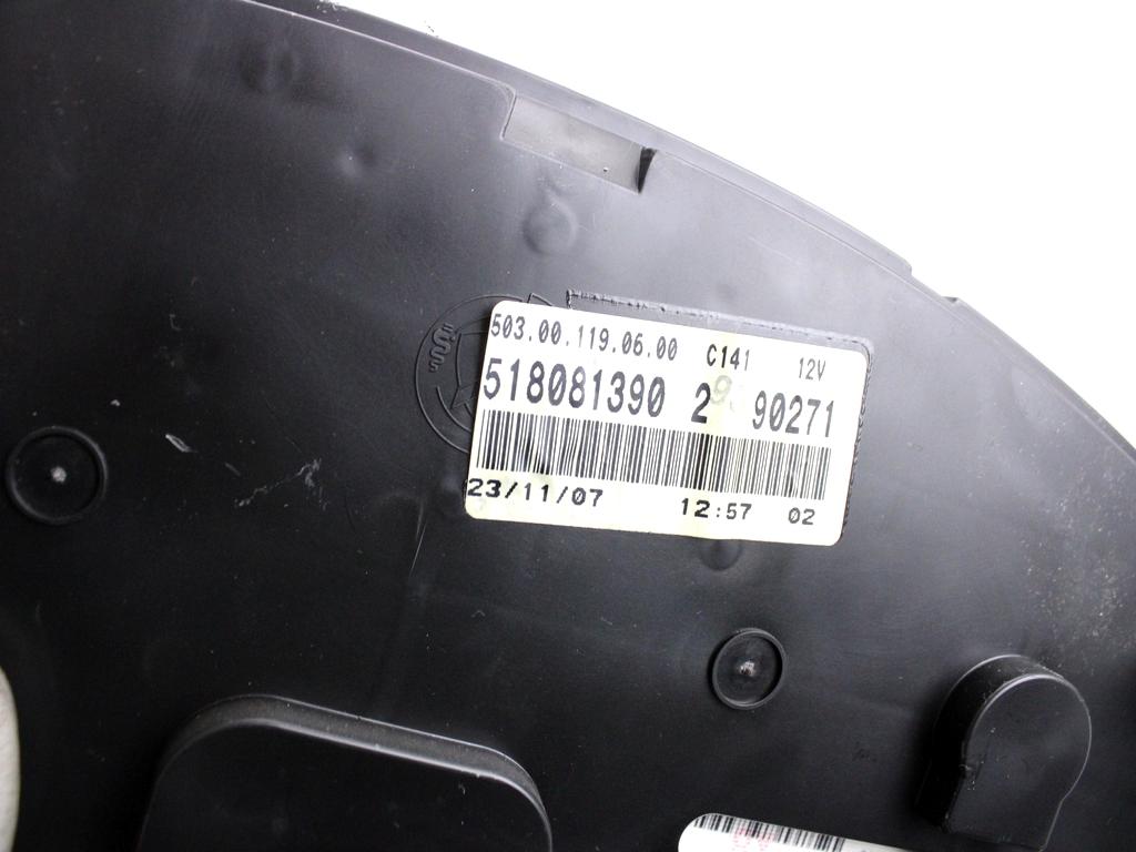 518081390 QUADRO STRUMENTI CONTACHILOMETRI LANCIA MUSA 1.3 D 66KW 5M 5P (2008) RICAMBIO USATO 