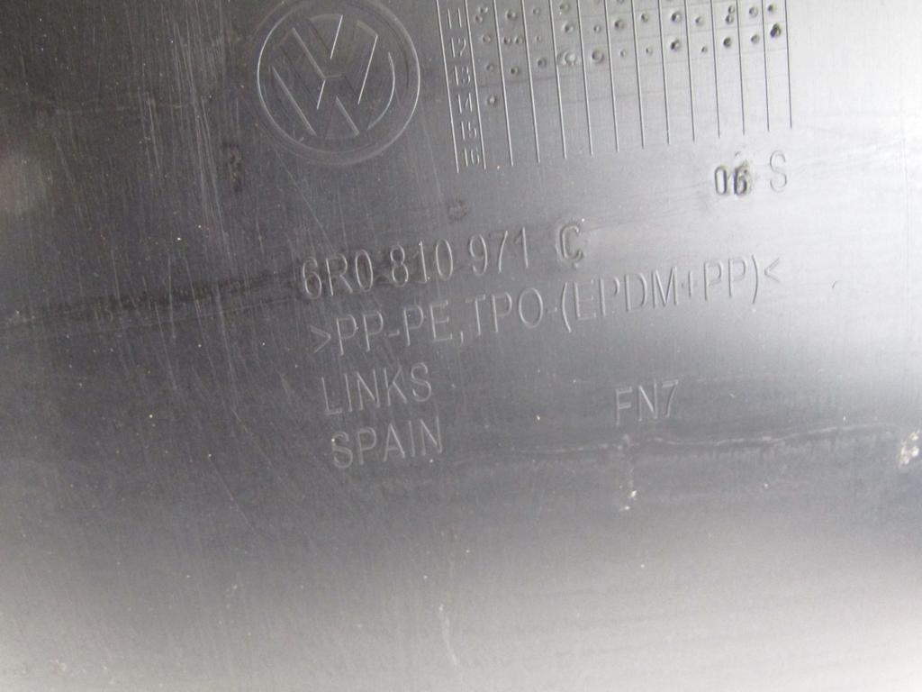 6R0810971C PARASALE PARASASSI POSTERIORE SINISTRO VOLKSWAGEN POLO 1.2 B 44KW 5M 5P (2014) RICAMBIO USATO