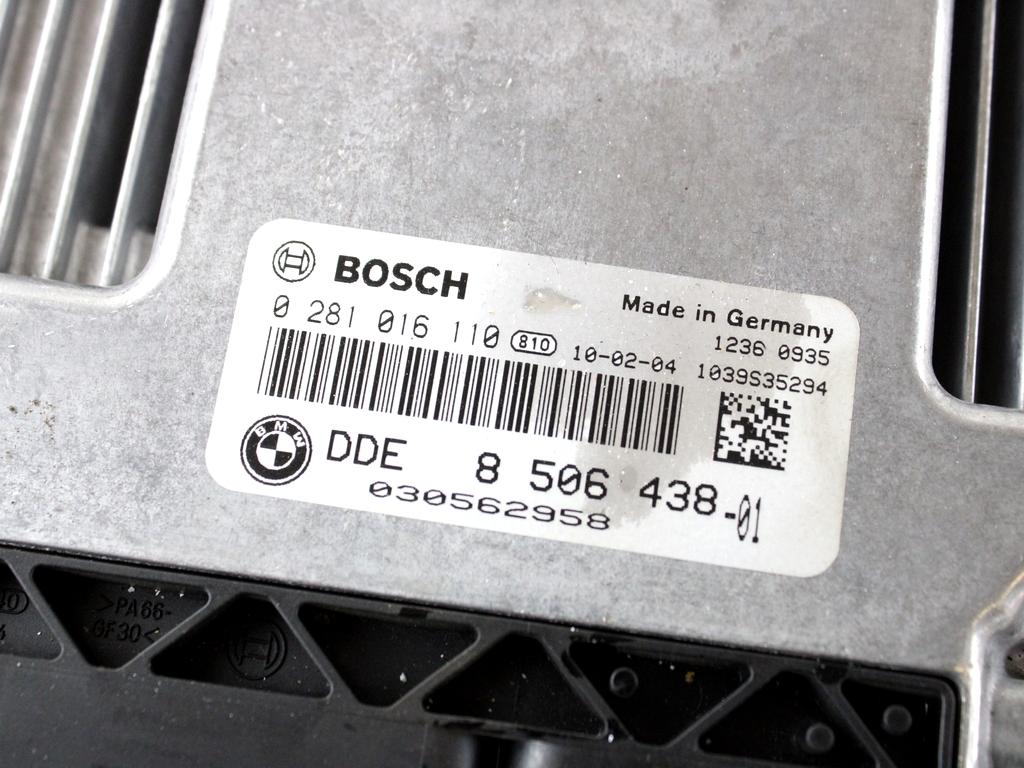 8506438 KIT ACCENSIONE AVVIAMENTO BMW SERIE 3 320 D E91 SW 2.0 D 130KW AUT 5P (2010) RICAMBIO USATO CON CENTRALINA INIEZIONE MOTORE, BLOCCHETTI ACCENSIONE APERTURA CON CHIAVE 61359217853
