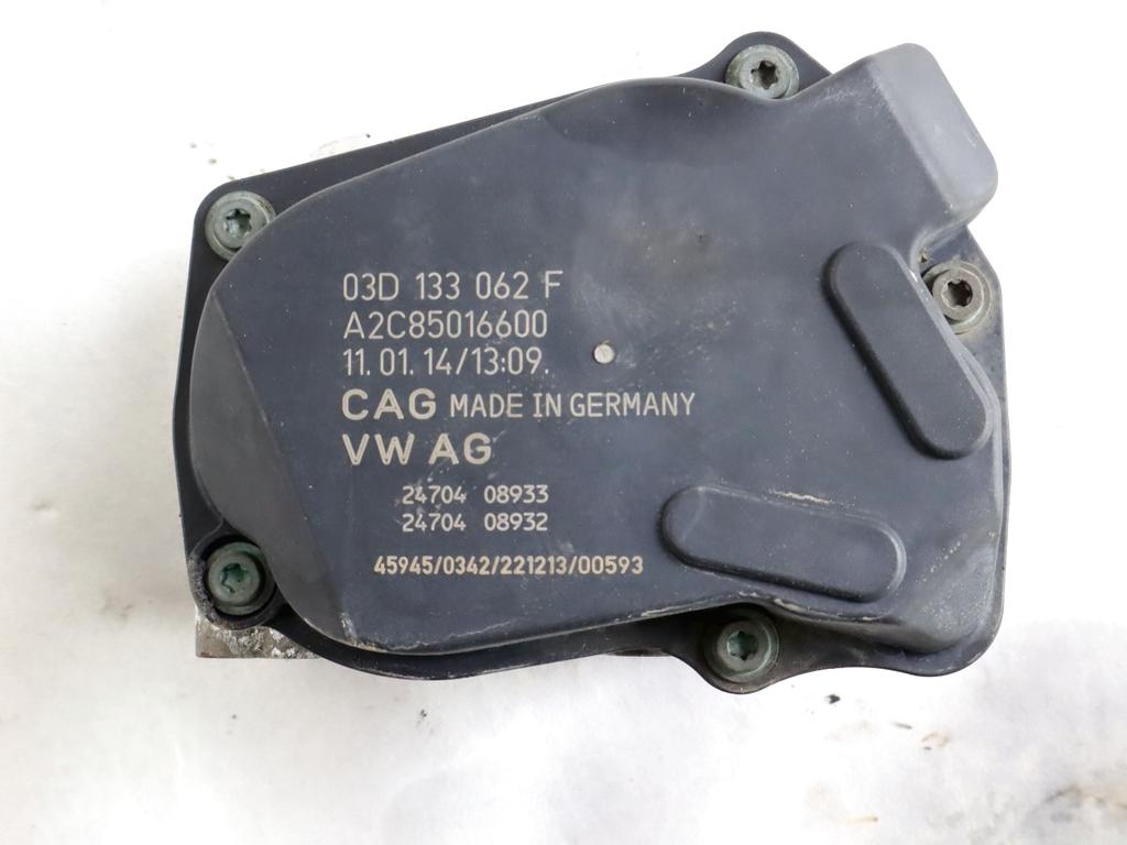 03D133062F CORPO FARFALLATO VALVOLA A FARFALLA VOLKSWAGEN POLO 1.2 B 44KW 5M 5P (2014) RICAMBIO USATO
