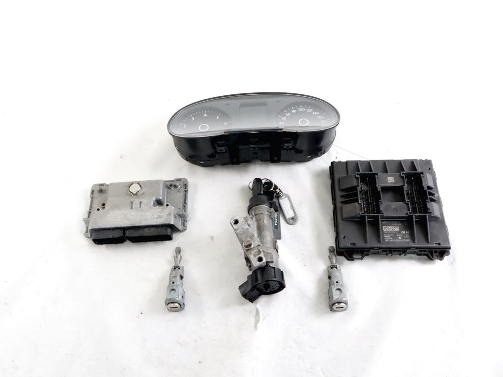 03E906019AK KIT ACCENSIONE AVVIAMENTO VOLKSWAGEN POLO 1.2 B 44KW 5M 5P (2014) RICAMBIO USATO CON CENTRALINA MOTORE, QUADRO STRUMENTI CONTACHILOMETRI, BLOCCHETTI ACCENSIONE APERTURA CON CHIAVE 6R0905851B 6R0937087P 6R0920860L