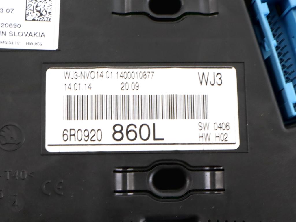 03E906019AK KIT ACCENSIONE AVVIAMENTO VOLKSWAGEN POLO 1.2 B 44KW 5M 5P (2014) RICAMBIO USATO CON CENTRALINA MOTORE, QUADRO STRUMENTI CONTACHILOMETRI, BLOCCHETTI ACCENSIONE APERTURA CON CHIAVE 6R0905851B 6R0937087P 6R0920860L