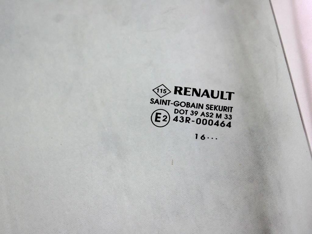 823002979R VETRO SCENDENTE PORTA POSTERIORE DESTRA RENAULT CLIO 1.2 B 54KW 5M 5P (2017) RICAMBIO USATO