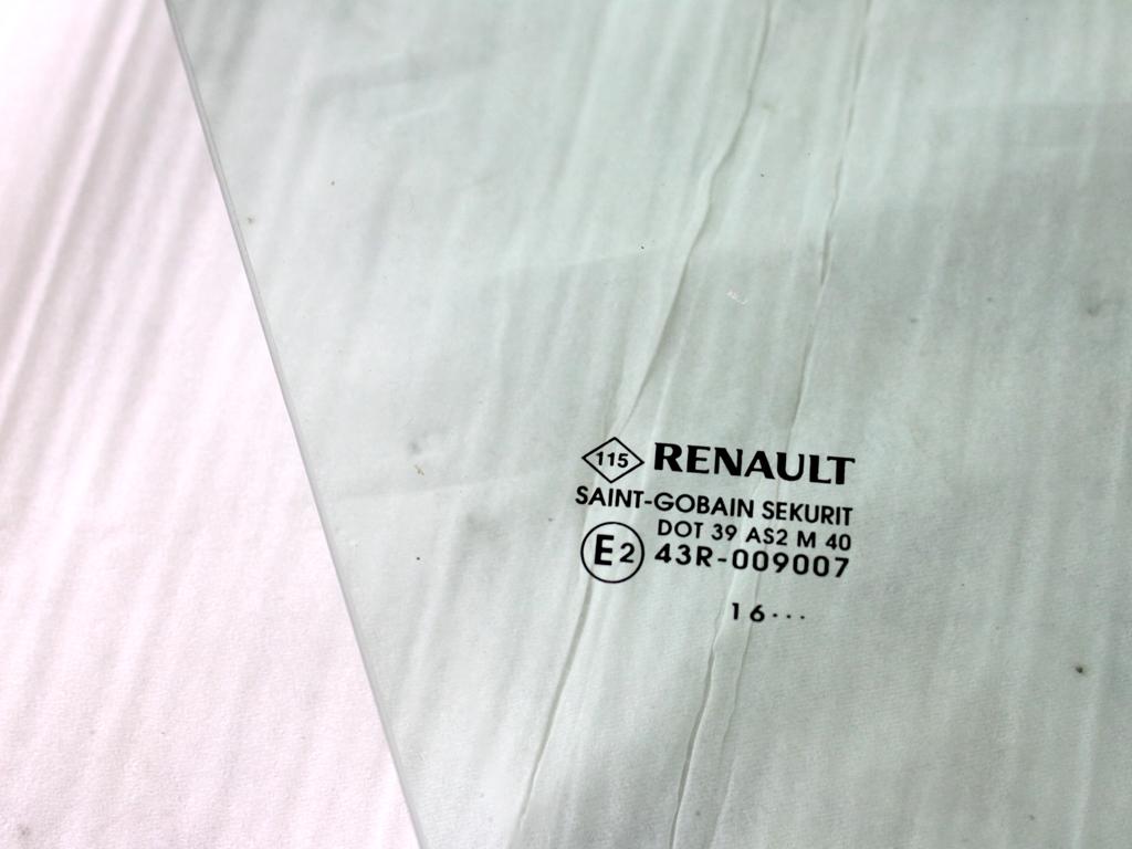 803004101R VETRO SCENDENTE PORTA ANTERIORE DESTRA RENAULT CLIO 1.2 B 54KW 5M 5P (2017) RICAMBIO USATO