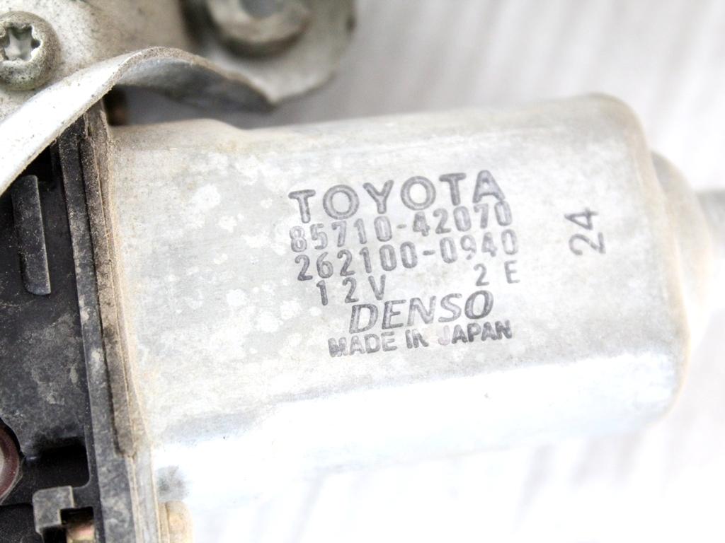 6980442020 MOTORINO MECCANISMO ALZA-VETRO ALZA-CRISTALLO PORTA POSTERIORE SINISTRA TOYOTA RAV4 2.0 D 4X4 85KW 5M 5P (2003) RICAMBIO USATO 