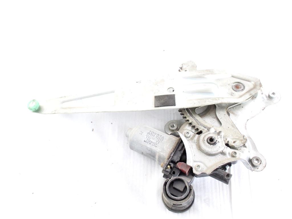 6980342020 MOTORINO MECCANISMO ALZA-VETRO ALZA-CRISTALLO PORTA POSTERIORE DESTRA TOYOTA RAV4 2.0 D 4X4 85KW 5M 5P (2003) RICAMBIO USATO 