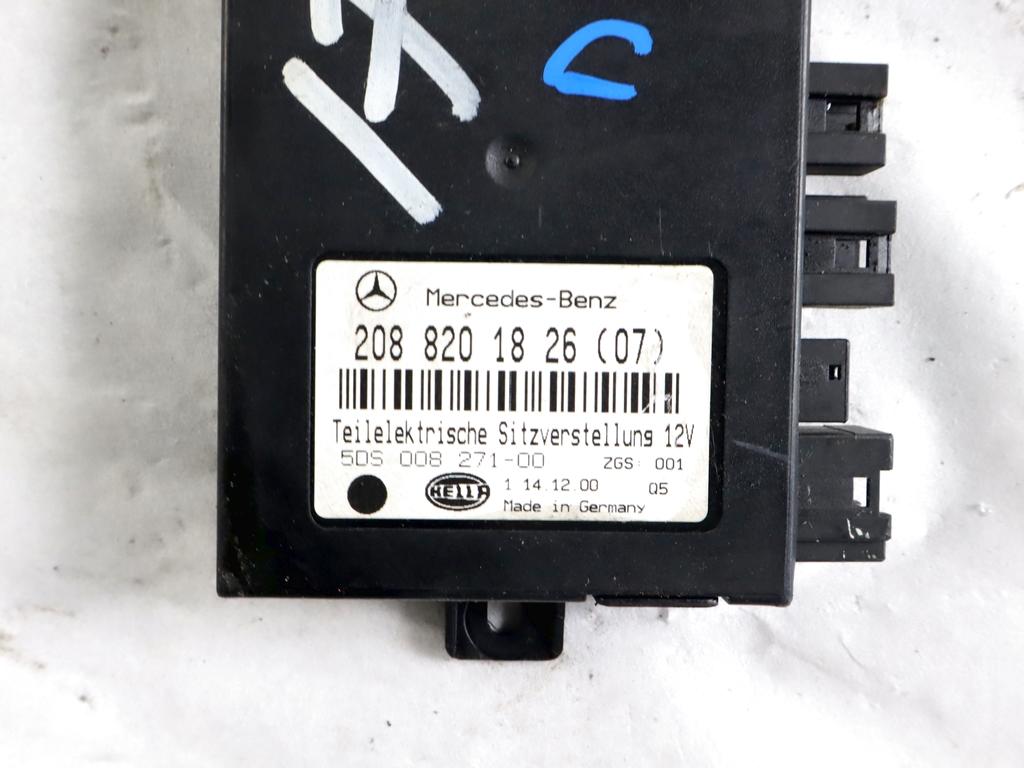 2088201826 CENTRALINA MODULO CONTROLLO SEDILE MERCEDES CLASSE CLK 200 A208 2.0 B 120KW 6M 2P (2001) RICAMBIO USATO 