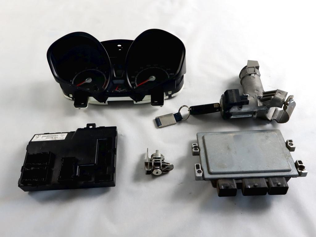 AV21-12A650-BC KIT ACCENSIONE AVVIAMENTO FORD FIESTA 1.2 B 44KW 5M 5P (2011) RICAMBIO USATO CON CENTRALINA MOTORE, QUADRO STRUMENTI CONTACHILOMETRI, BLOCCHETTI ACCENSIONE APERTURA CON CHIAVE 8A6F-10894-BC 8A6T-15607-AB 
