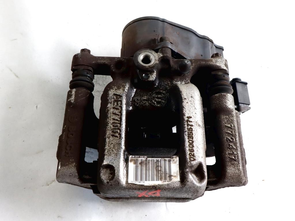9800229080 PINZA FRENO POSTERIORE DESTRA CITROEN C4 PICASSO 1.6 D 85KW 6M 5P (2014) RICAMBIO USATO CON MOTORINO FRENO DI STAZIONAMENTO A MANO