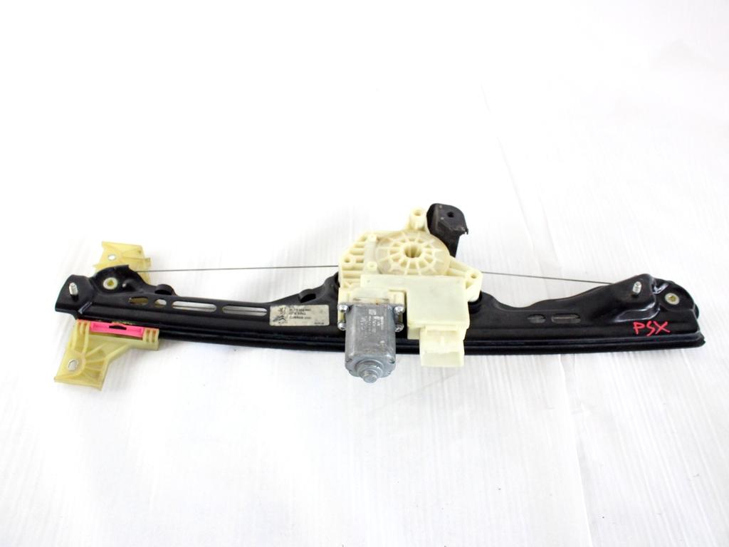 9676172480 MOTORINO MECCANISMO ALZA-VETRO ALZA-CRISTALLO PORTA POSTERIORE SINISTRA CITROEN C4 PICASSO 1.6 D 85KW 6M 5P (2014) RICAMBIO USATO