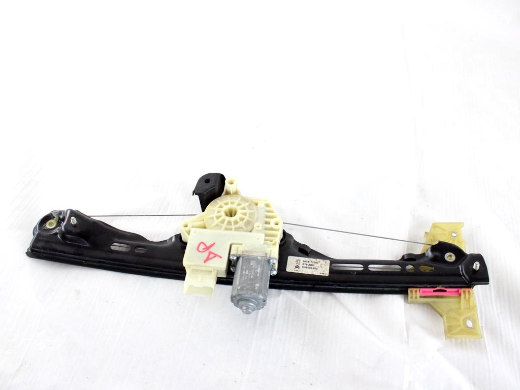 9676172380 MOTORINO MECCANISMO ALZA-VETRO ALZA-CRISTALLO PORTA POSTERIORE DESTRA CITROEN C4 PICASSO 1.6 D 85KW 6M 5P (2014) RICAMBIO USATO