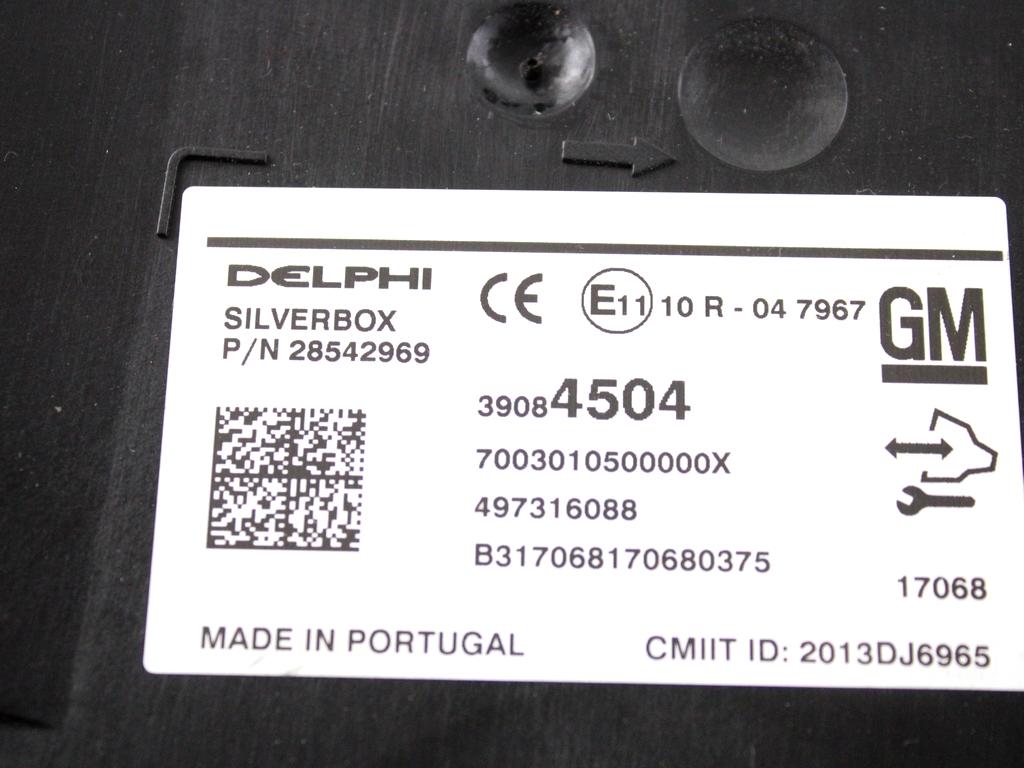 39084504 CENTRALINA MODULO SISTEMA DI NAVIGAZIONE SATELLITARE OPEL ASTRA K 1.6 D 100KW 6M 5P (2017) RICAMBIO USATO