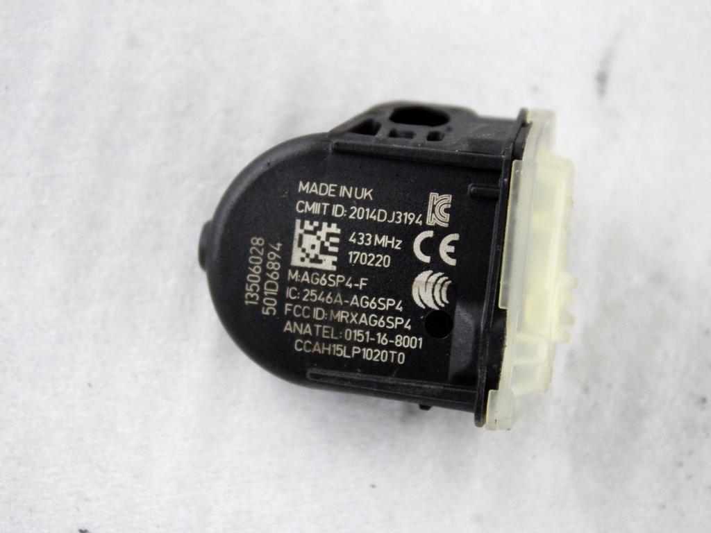 13506028 SENSORE DI PRESSIONE DEL PNEUMATICO OPEL ASTRA K 1.6 D 100KW 6M 5P (2017) RICAMBIO USATO