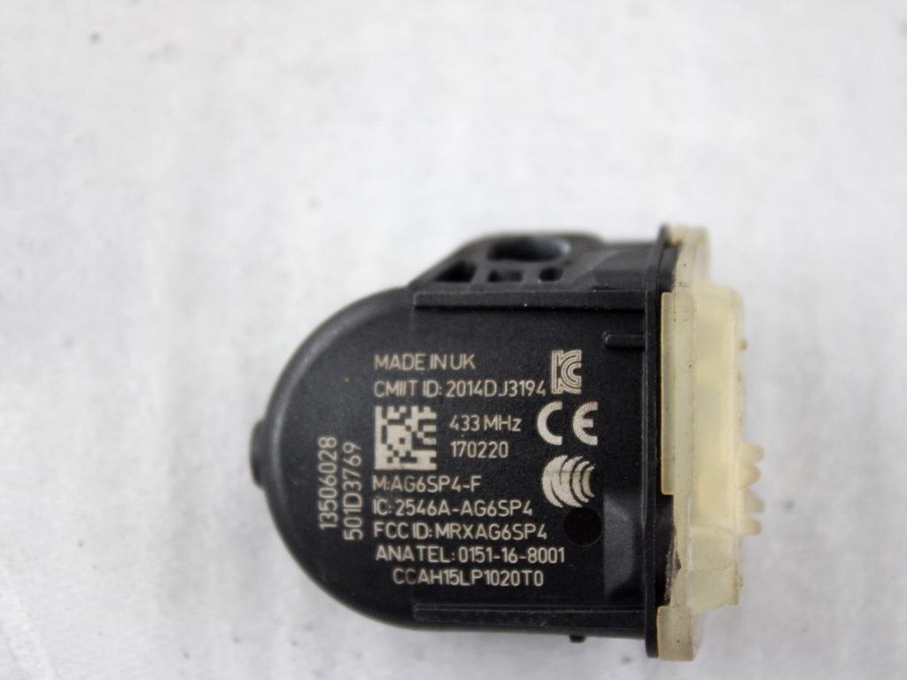 13506028 SENSORE DI PRESSIONE DEL PNEUMATICO OPEL ASTRA K 1.6 D 100KW 6M 5P (2017) RICAMBIO USATO