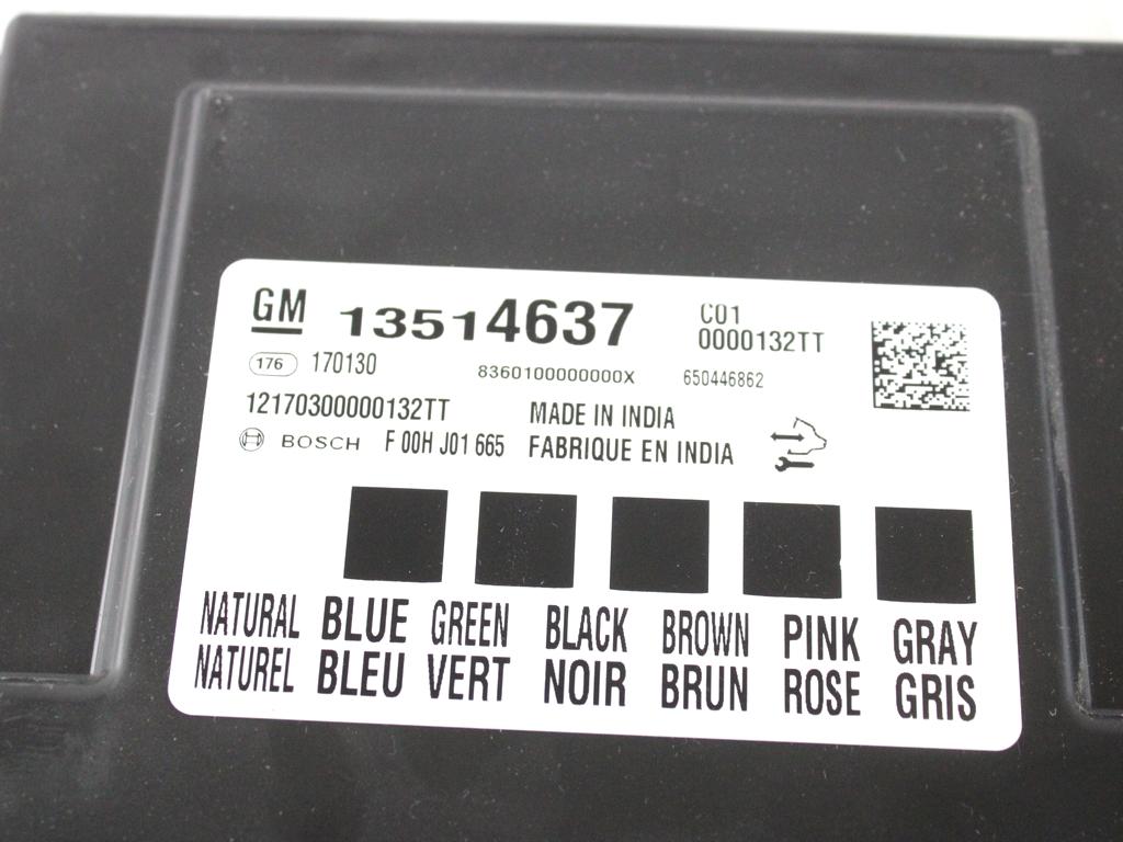 13514637 CENTRALINA BODY COMPUTER OPEL ASTRA K 1.6 D 100KW 6M 5P (2017) RICAMBIO USATO
