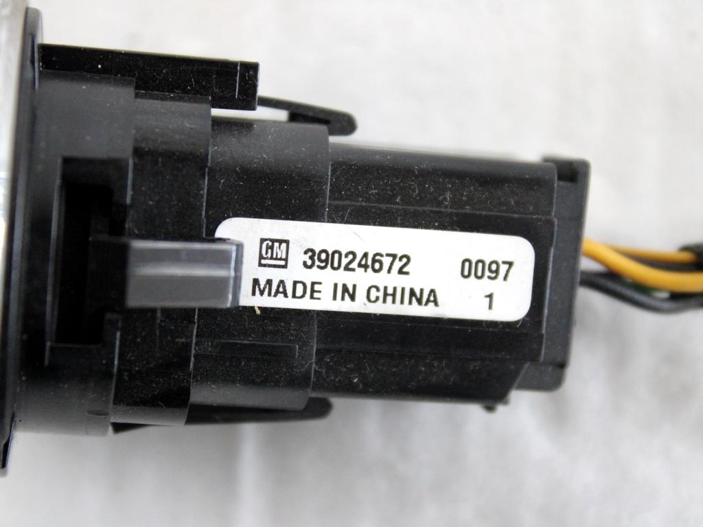39024672 COMANDO INTERRUTTORE ACCENSIONE SPEGNIMENTO ENGINE START STOP OPEL ASTRA K 1.6 D 100KW 6M 5P (2017) RICAMBIO USATO