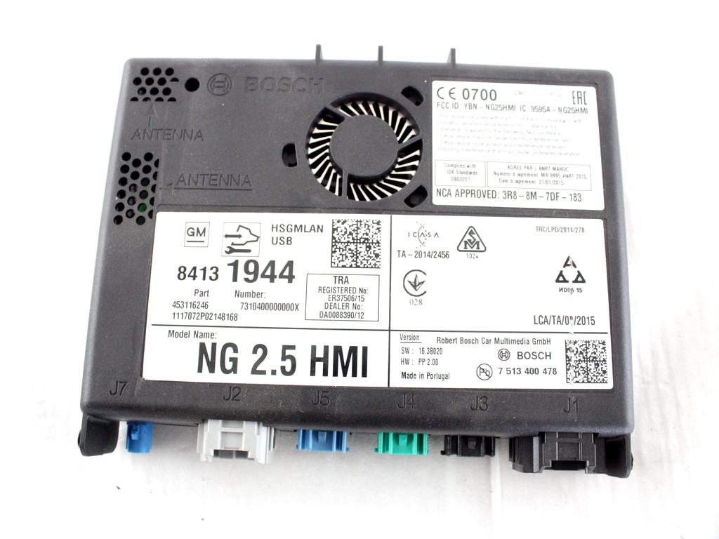 84131944 CENTRALINA MODULO SISTEMA DI NAVIGAZIONE SATELLITARE OPEL ASTRA K 1.6 D 100KW 6M 5P (2017) RICAMBIO USATO
