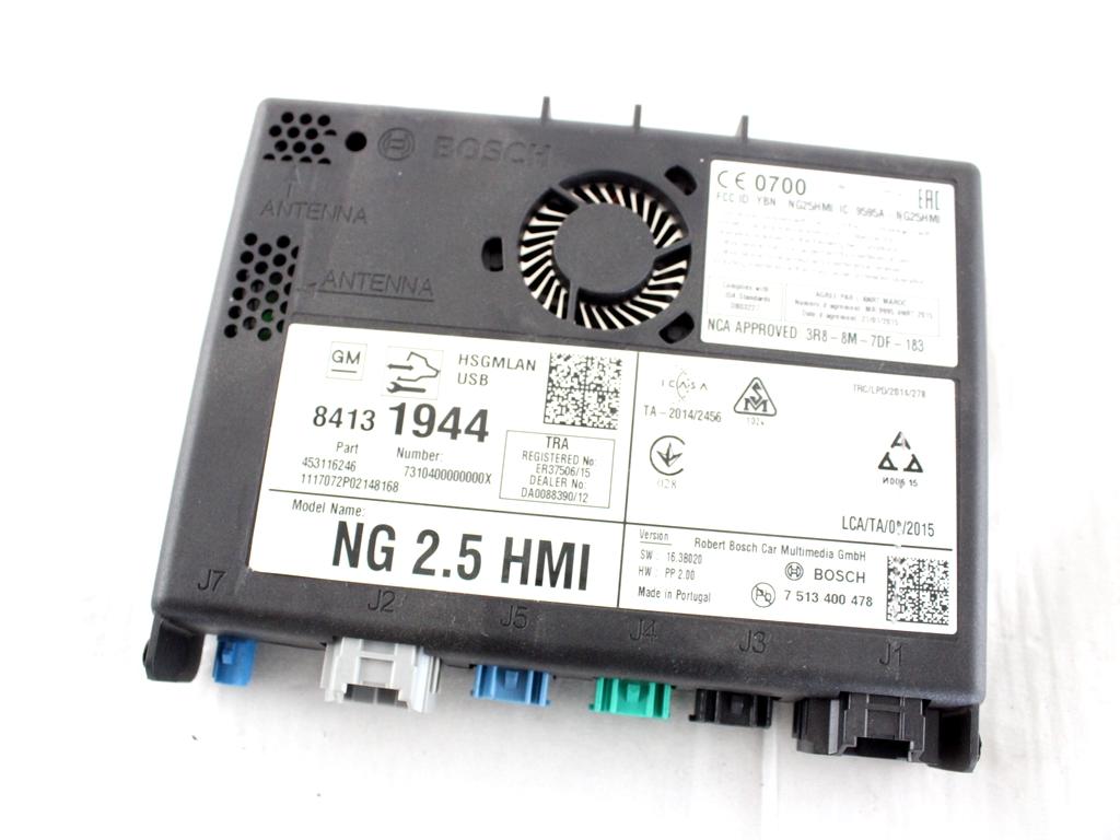 84131944 CENTRALINA MODULO SISTEMA DI NAVIGAZIONE SATELLITARE OPEL ASTRA K 1.6 D 100KW 6M 5P (2017) RICAMBIO USATO