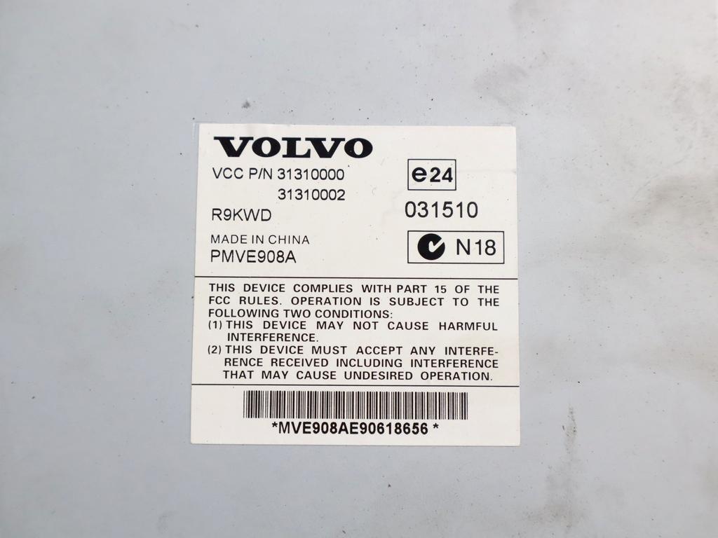 31310000 AMPLIFICATORE AUDIO VOLVO V50 SW 2.0 D 100KW 6M 5P (2009) RICAMBIO USATO 