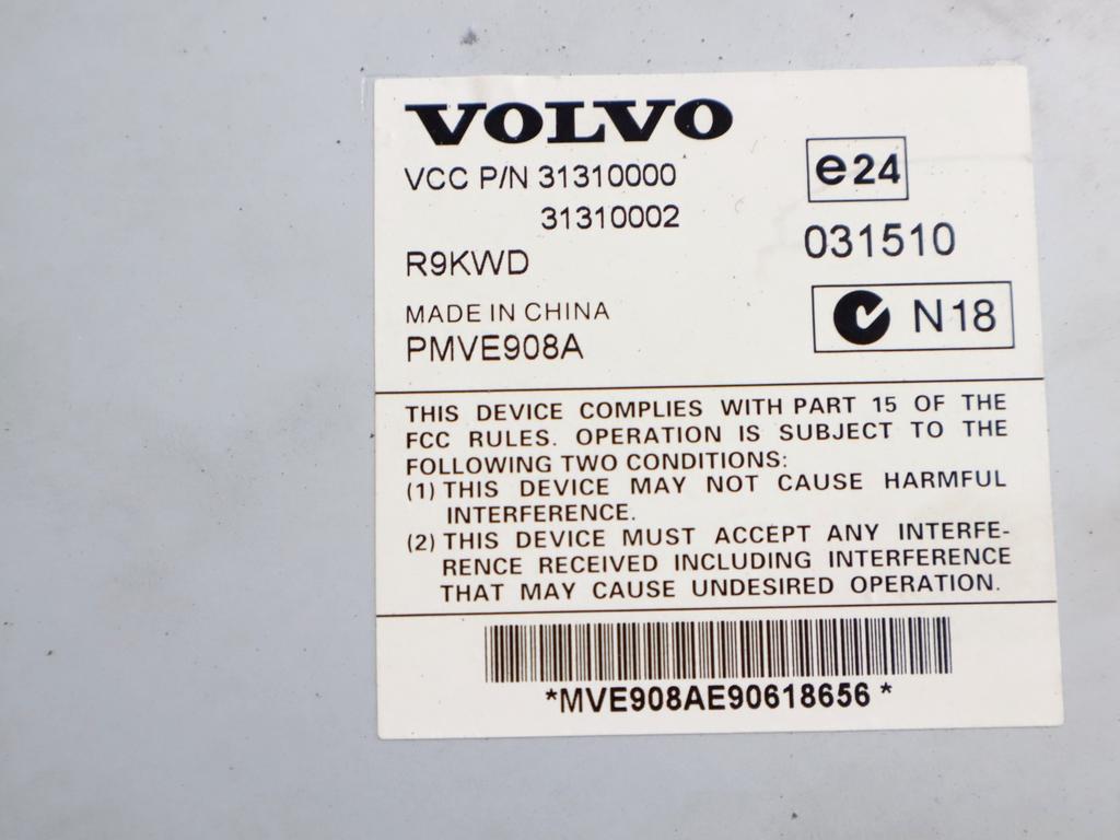 31310000 AMPLIFICATORE AUDIO VOLVO V50 SW 2.0 D 100KW 6M 5P (2009) RICAMBIO USATO 