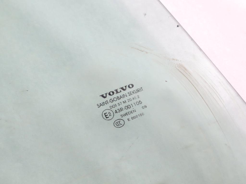 30716223 VETRO SCENDENTE PORTA POSTERIORE DESTRA VOLVO V50 SW 2.0 D 100KW 6M 5P (2009) RICAMBIO USATO 