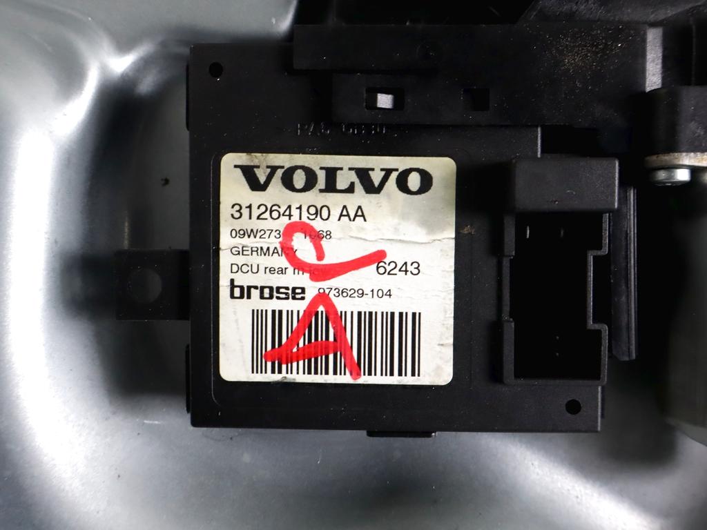 30663573 MOTORINO MECCANISMO ALZA-VETRO ALZA-CRISTALLO PORTA POSTERIORE DESTRA VOLVO V50 SW 2.0 D 100KW 6M 5P (2009) RICAMBIO USATO 31253485