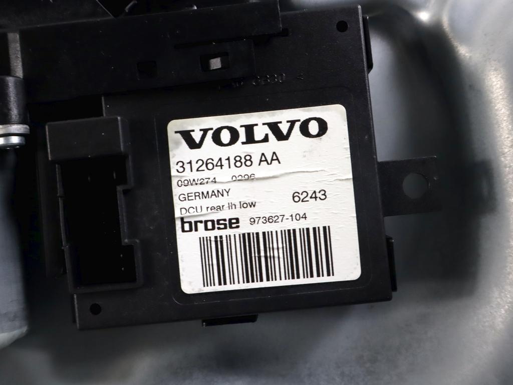 30663572 MOTORINO MECCANISMO ALZA-VETRO ALZA-CRISTALLO PORTA POSTERIORE SINISTRA VOLVO V50 SW 2.0 D 100KW 6M 5P (2009) RICAMBIO USATO 31253484