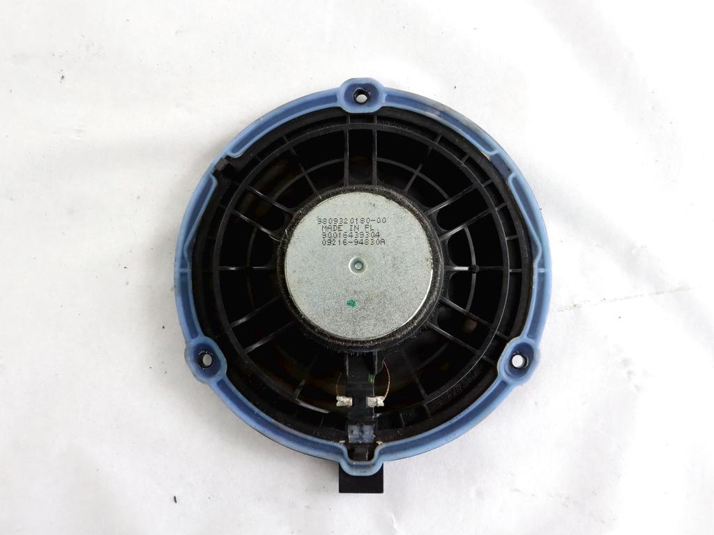 9809320180 CASSA ALTOPARLANTE PORTA ANTERIORE PEUGEOT 208 1.6 D 55KW 5M 5P (2017) RICAMBIO USATO