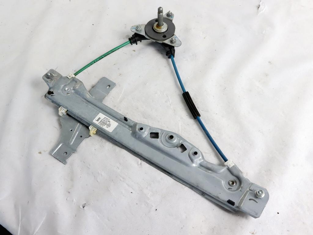 9673153880 MECCANISMO ALZA-VETRO ALZA-CRISTALLO PORTA POSTERIORE DESTRA MANUALE PEUGEOT 208 1.6 D 55KW 5M 5P (2017) RICAMBIO USATO
