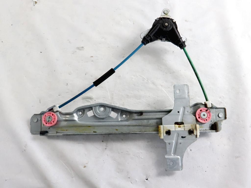 9673153880 MECCANISMO ALZA-VETRO ALZA-CRISTALLO PORTA POSTERIORE DESTRA MANUALE PEUGEOT 208 1.6 D 55KW 5M 5P (2017) RICAMBIO USATO