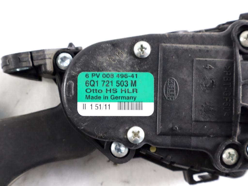 6Q1721503M PEDALE ACCELERATORE SKODA ROOMSTER 1.6 D 66KW 5M 5P (2012) RICAMBIO USATO 