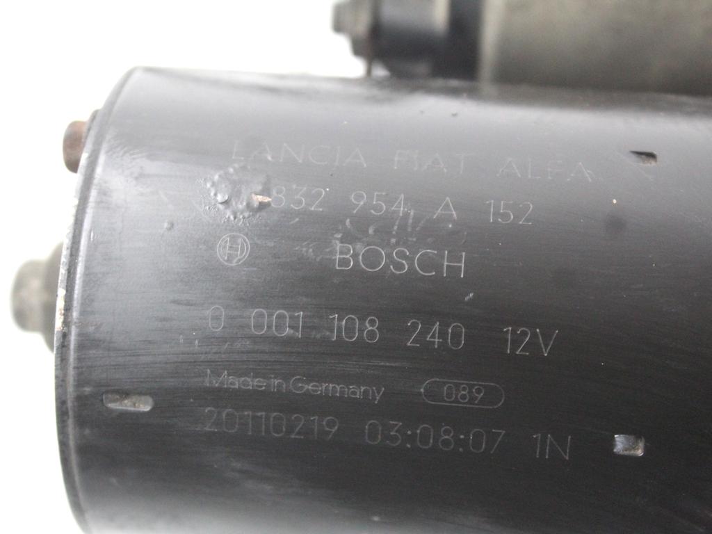 51832954 MOTORINO AVVIAMENTO LANCIA DELTA 1.6 D 88KW 6M 5P (2011) RICAMBIO USATO 0001108240