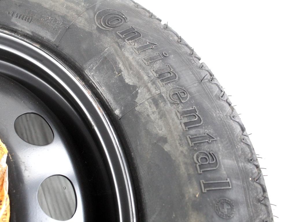 51764507 RUOTINO DI SCORTA CONTINENTAL T125/90 R15 96M LANCIA DELTA 1.6 D 88KW 6M 5P (2011) RICAMBIO USATO CON CERCHIO IN FERRO DA 15 POLLICI 4 FORI 4.00BX15H ET 35 INTERASSE 4X98