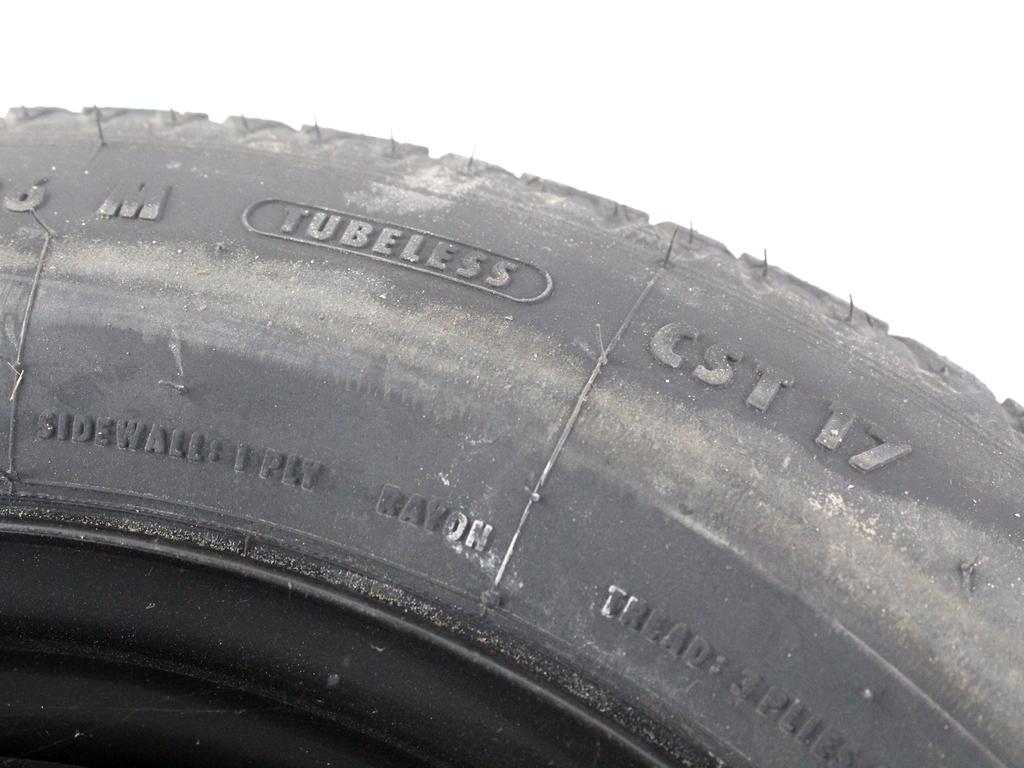 51764507 RUOTINO DI SCORTA CONTINENTAL T125/90 R15 96M LANCIA DELTA 1.6 D 88KW 6M 5P (2011) RICAMBIO USATO CON CERCHIO IN FERRO DA 15 POLLICI 4 FORI 4.00BX15H ET 35 INTERASSE 4X98