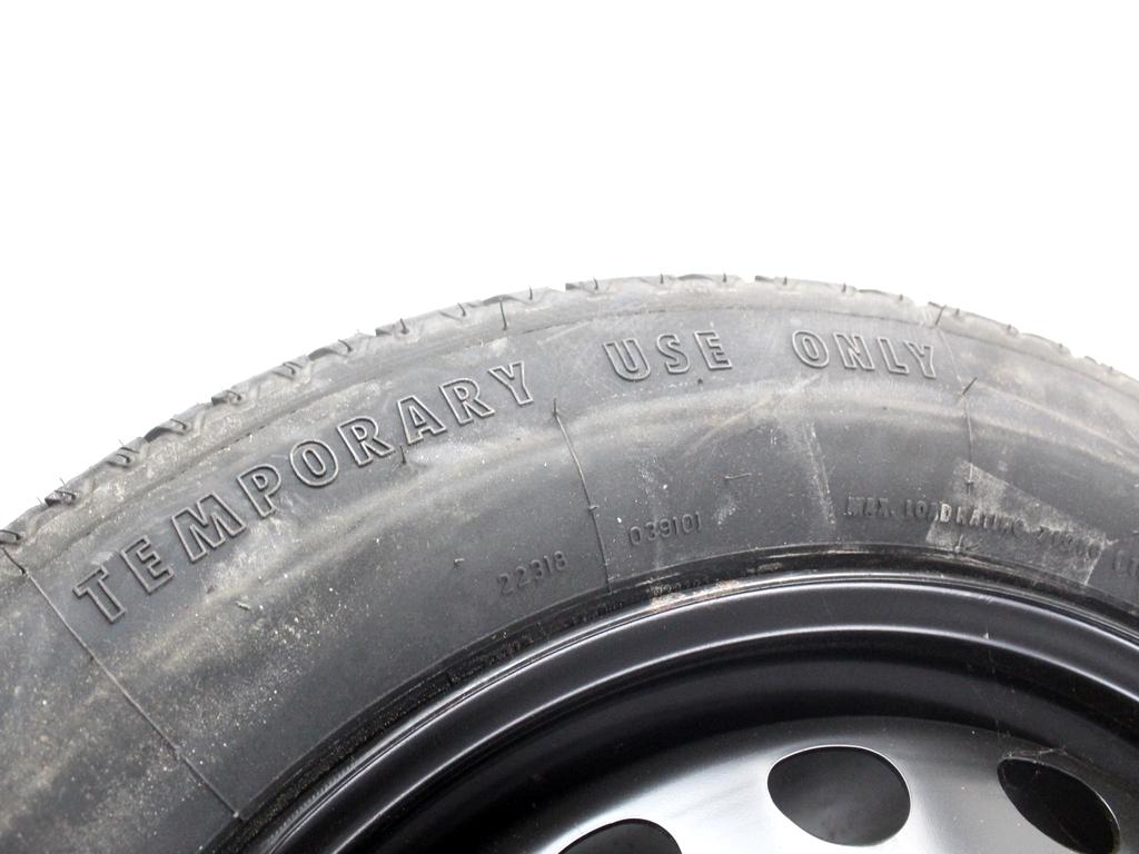 51764507 RUOTINO DI SCORTA CONTINENTAL T125/90 R15 96M LANCIA DELTA 1.6 D 88KW 6M 5P (2011) RICAMBIO USATO CON CERCHIO IN FERRO DA 15 POLLICI 4 FORI 4.00BX15H ET 35 INTERASSE 4X98