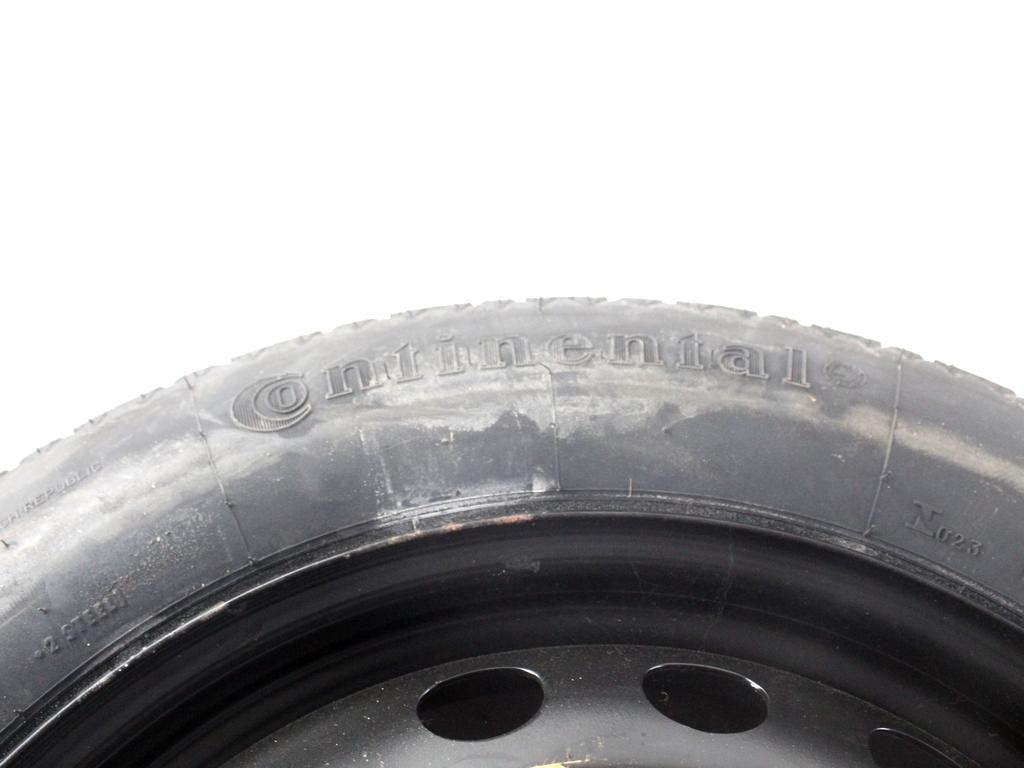 51764507 RUOTINO DI SCORTA CONTINENTAL T125/90 R15 96M LANCIA DELTA 1.6 D 88KW 6M 5P (2011) RICAMBIO USATO CON CERCHIO IN FERRO DA 15 POLLICI 4 FORI 4.00BX15H ET 35 INTERASSE 4X98