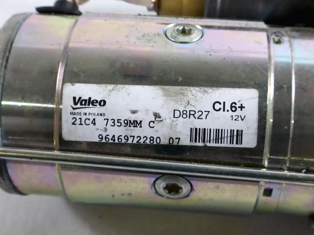 9646972280 MOTORINO AVVIAMENTO FIAT ULYSSE 2.0 D 100KW 6M 5P (2010) RICAMBIO USATO 