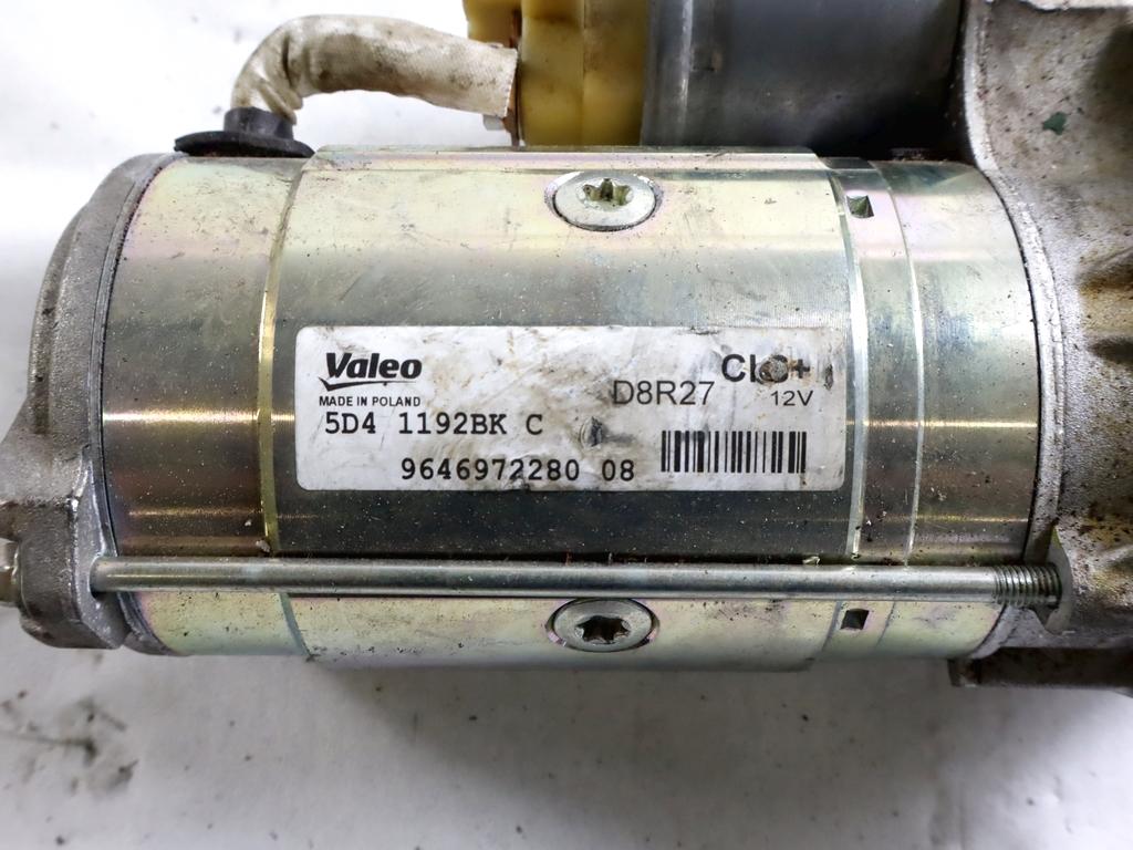 9646972280 MOTORINO AVVIAMENTO FIAT ULYSSE 2.0 D 100KW 6M 5P (2010) RICAMBIO USATO 