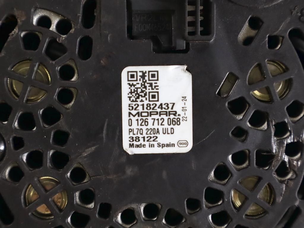 52182437 ALTERNATORE FIAT DUCATO (250_) 120 MULTIJET 2.2 D 88KW (2021) RICAMBIO USATO DANNEGGIATO 0126712068
