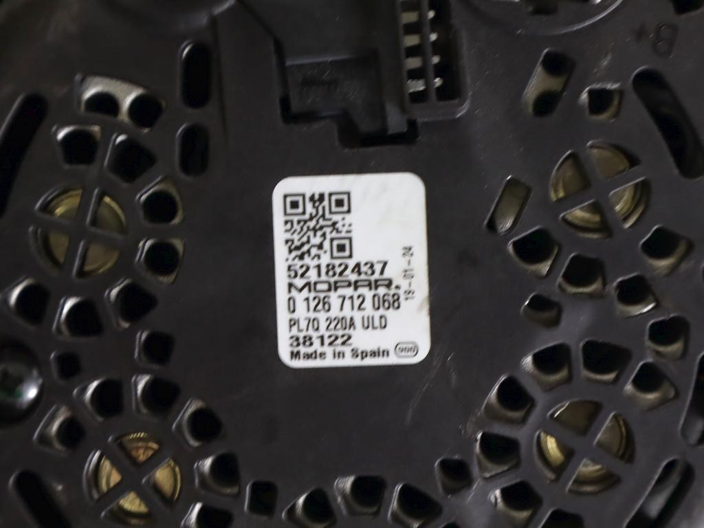 52182437 ALTERNATORE FIAT DUCATO (250_) 120 MULTIJET 2.2 D 88KW (2021) RICAMBIO USATO DANNEGGIATO 0126712068