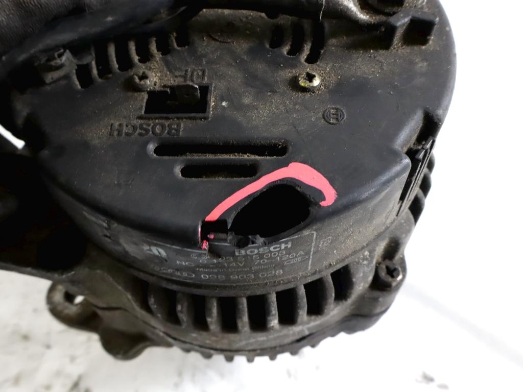 028903028 ALTERNATORE VOLKSWAGEN PASSAT SW 1.9 D 81KW 5M 5P (1998) RICAMBIO USATO RIVESTIMENTO DANNEGGIATO