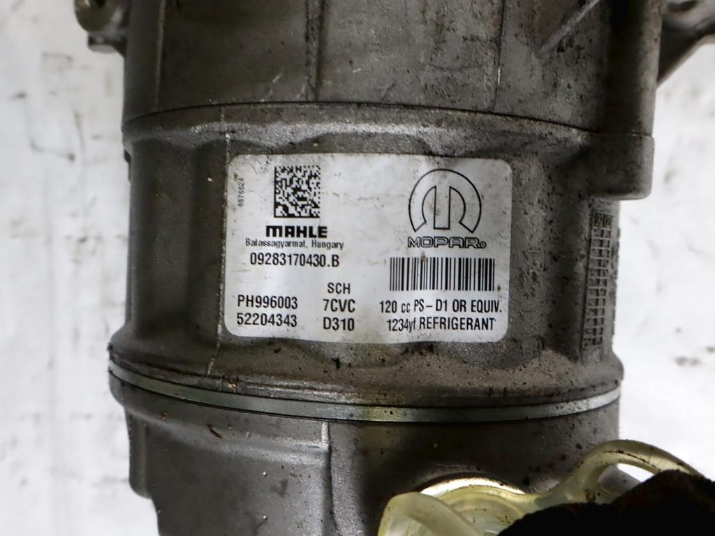52204343 COMPRESSORE CLIMATIZZATORE CLIMA A/C FIAT DUCATO (250_) 120 MULTIJET 2.2 D 88KW (2021) RICAMBIO USATO