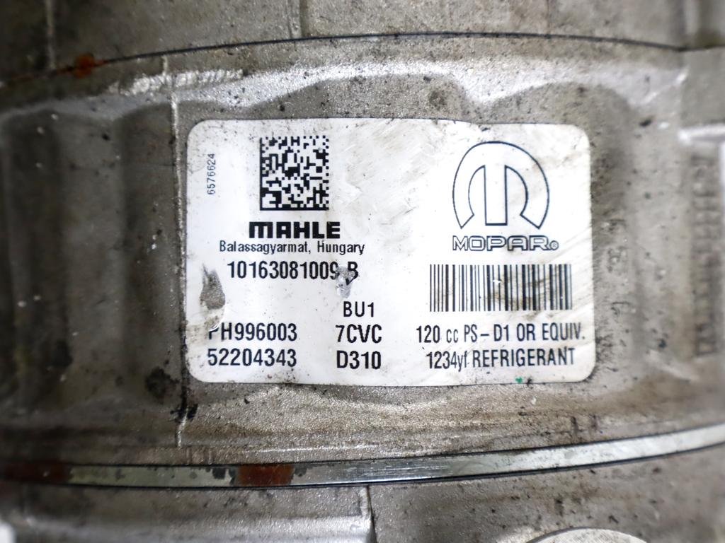 52204343 COMPRESSORE CLIMATIZZATORE CLIMA A/C FIAT DUCATO (250_) 120 MULTIJET 2.2 D 88KW (2021) RICAMBIO USATO