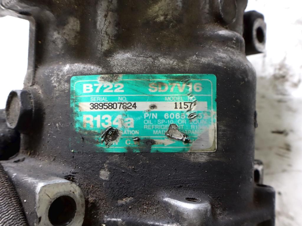 60653652 COMPRESSORE CLIMATIZZATORE CLIMA A/C ALFA ROMEO GT 2.0 B 122KW 5M 3P (2007) RICAMBIO USATO 