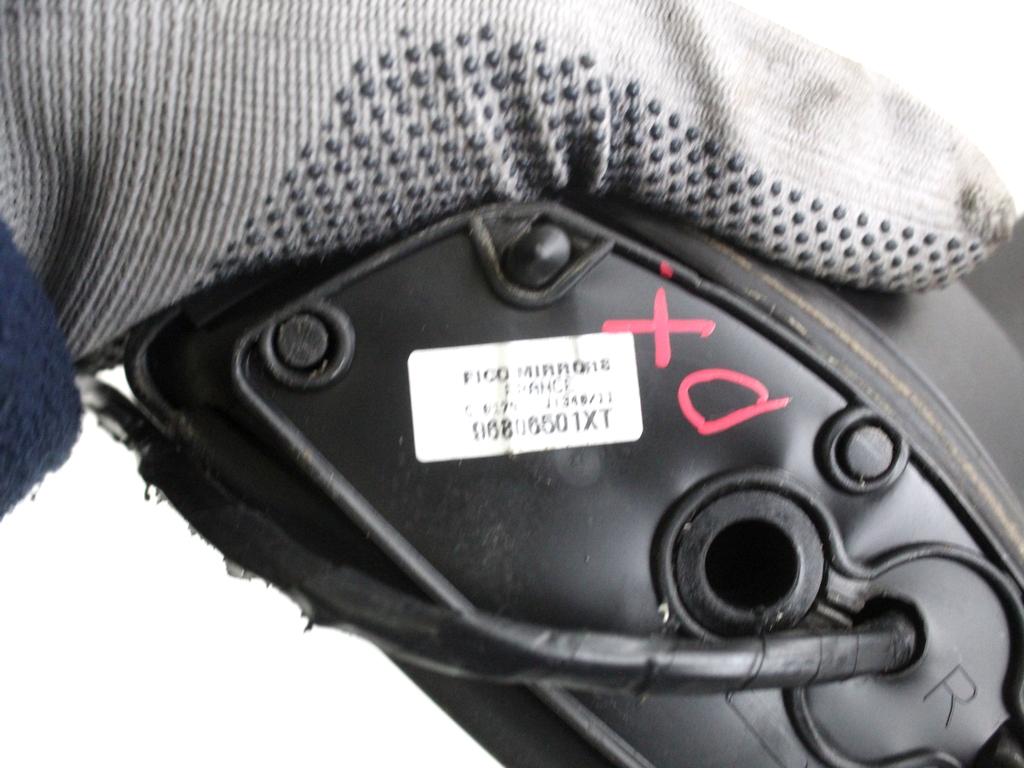 96806501XT SPECCHIETTO RETROVISORE ESTERNO DESTRO CONNETTORE 5 PIN 4 PIN PEUGEOT 207 1.4 B 54KW 5M 5P (2012) RICAMBIO USATO CALOTTA GRAFFIATA  