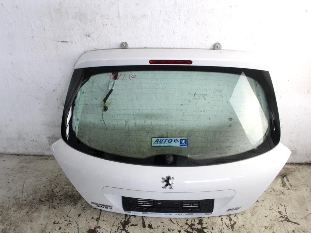 8701CS PORTELLONE COFANO POSTERIORE BAULE PEUGEOT 207 1.4 B 54KW 5M 5P (2012) RICAMBIO USATO CON LUNOTTO TERMICO