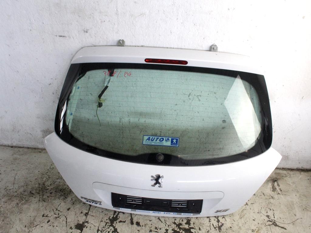 8701CS PORTELLONE COFANO POSTERIORE BAULE PEUGEOT 207 1.4 B 54KW 5M 5P (2012) RICAMBIO USATO CON LUNOTTO TERMICO